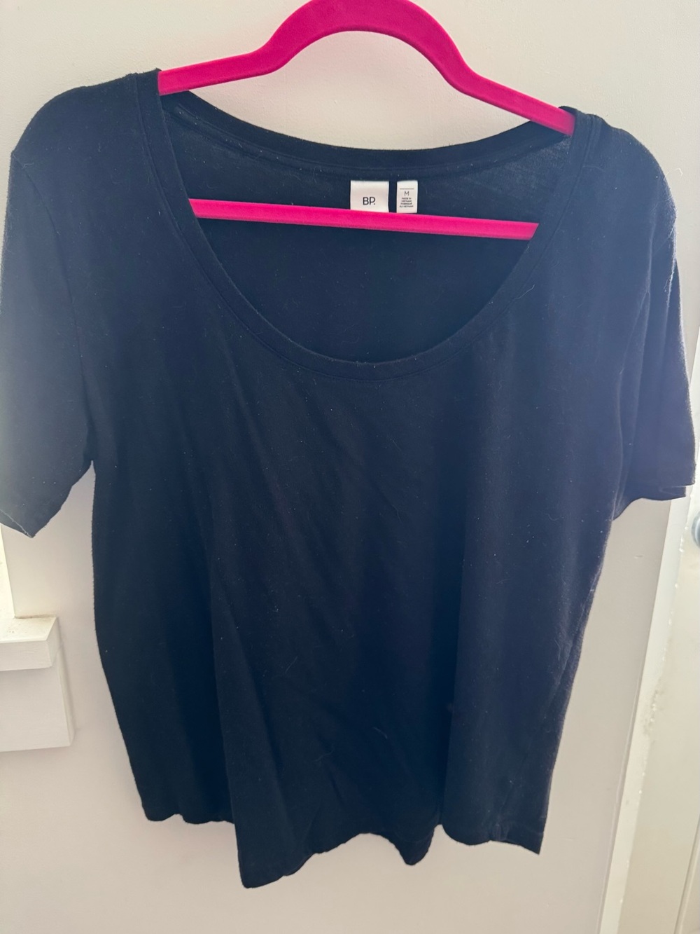 bp Black Scoop Neck Short Sleeve Tee